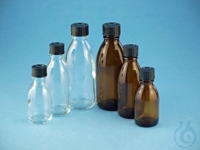 Enghals-Verpackungsflaschen mit Gewinde und Schraubverschluss Braunglas GL 1000 ml 28...